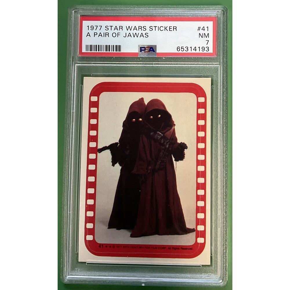 Star Wars 1977 A Pair of Jawas Sticker Card #41 PSA 7 CERT#65314193